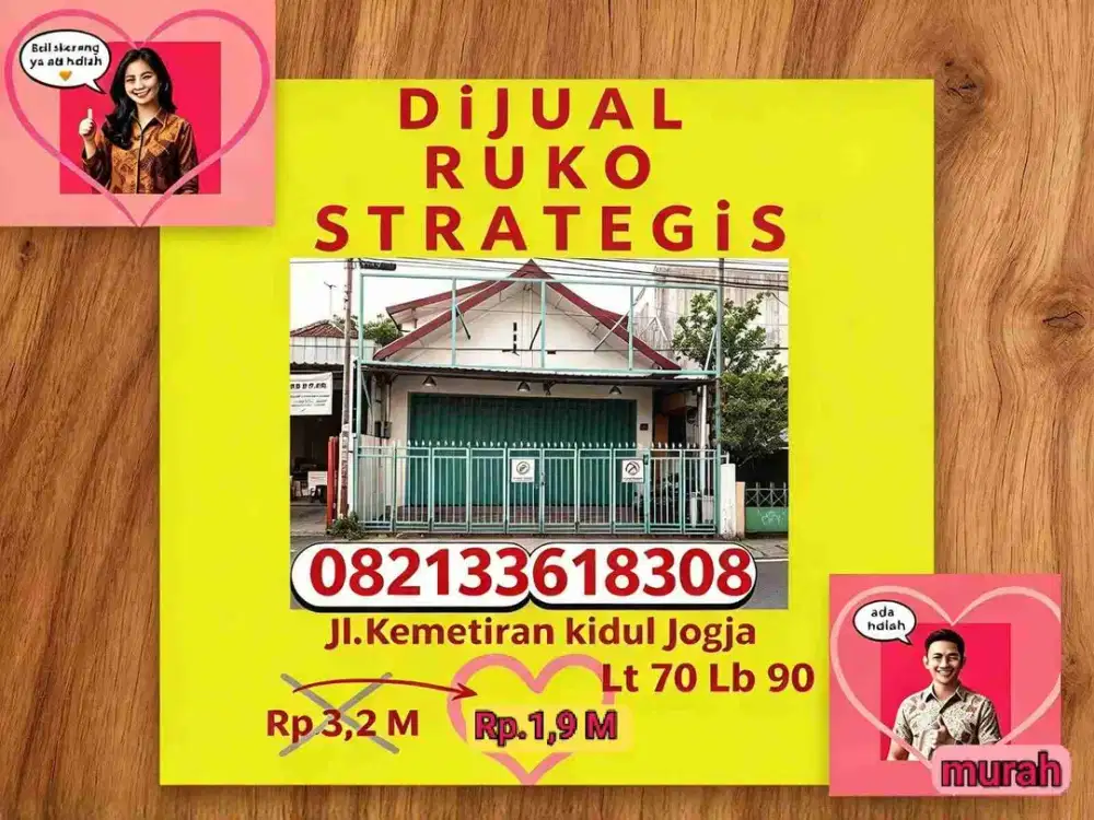 ruko strategis Yogyakarta langka