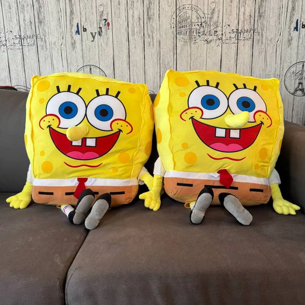 Boneka SpongeBob Besar Original Nickelodeon Baru Tag