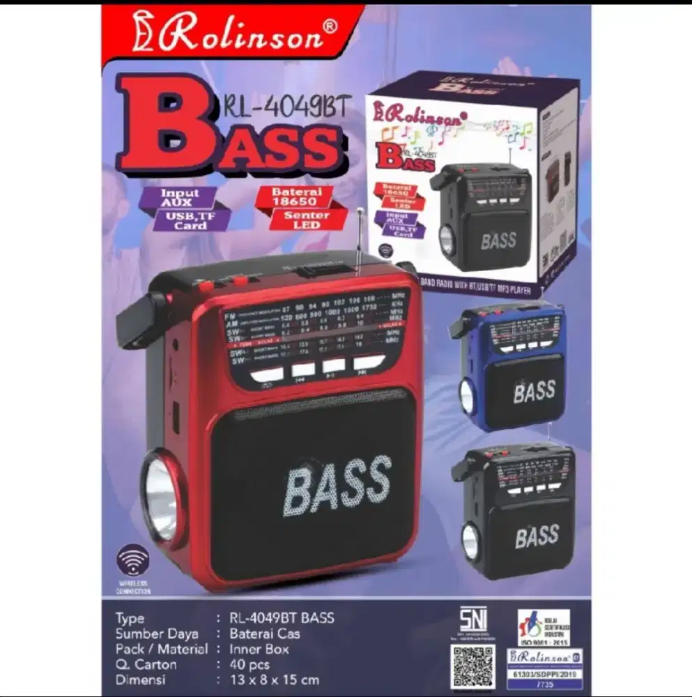 Radio senter LED baterai cas