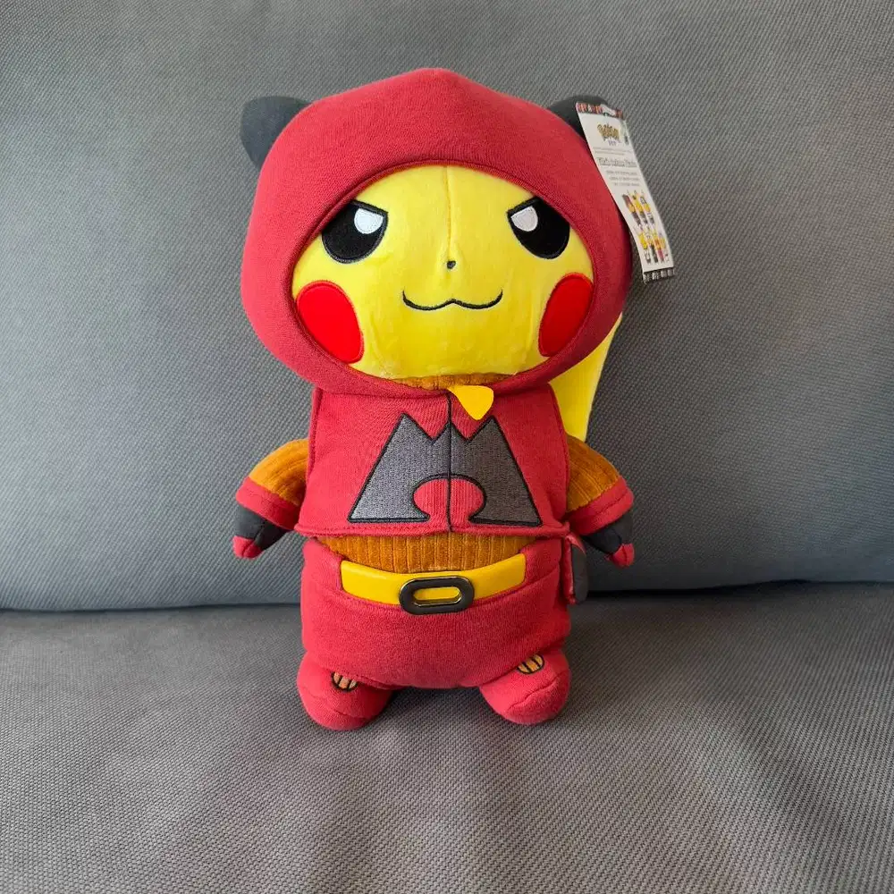 Pokemon Pikachu Plush Villain Costume Team Magma Baru