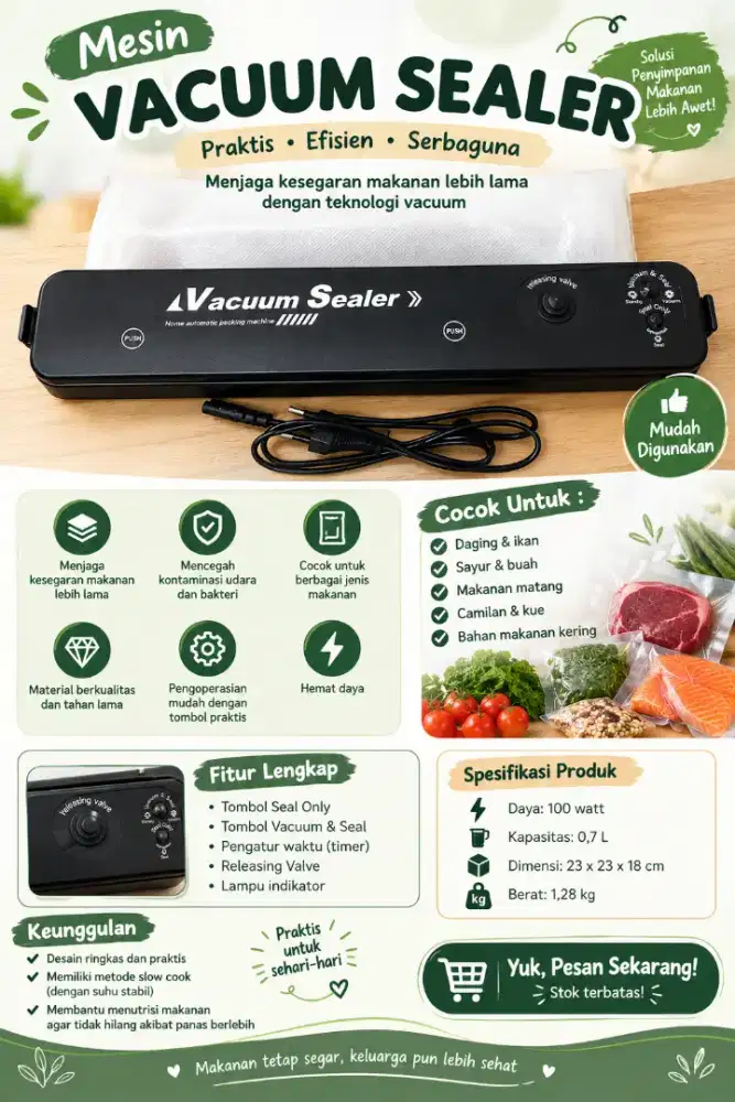 Vakum SEALER (1X PAKAI)