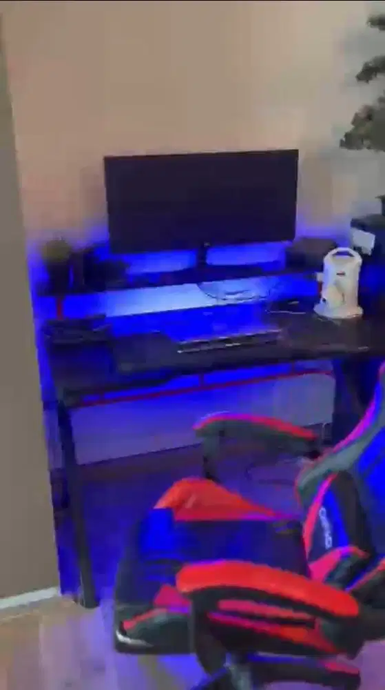 Meja Gaming Informa + Monitor Ultrawide 29 inc + Kursi Gaming