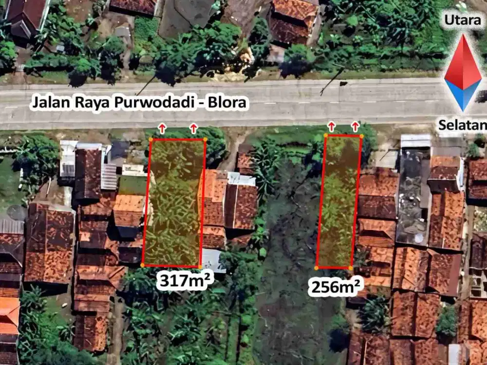 Tanah Kosong di Jl Raya Purwodadi - Blora, Sambirejo, Wirosari Kab. Grobogan