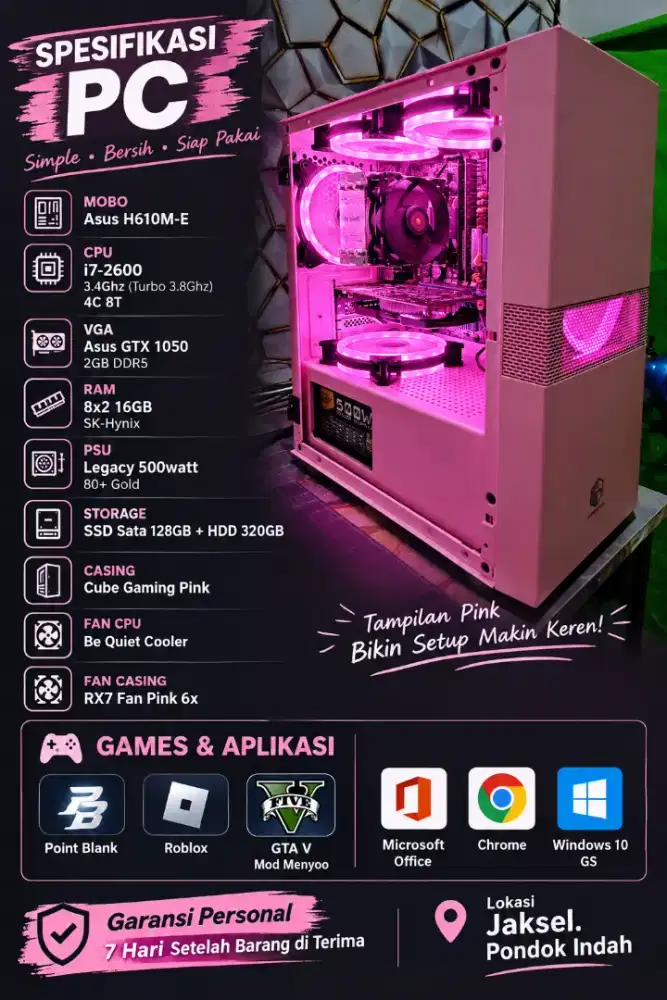 PC Gaming Siap Pakai i7 GTX