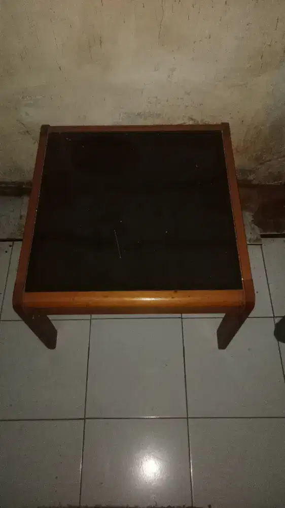 Meja kayu kaca set top coffe mid range value