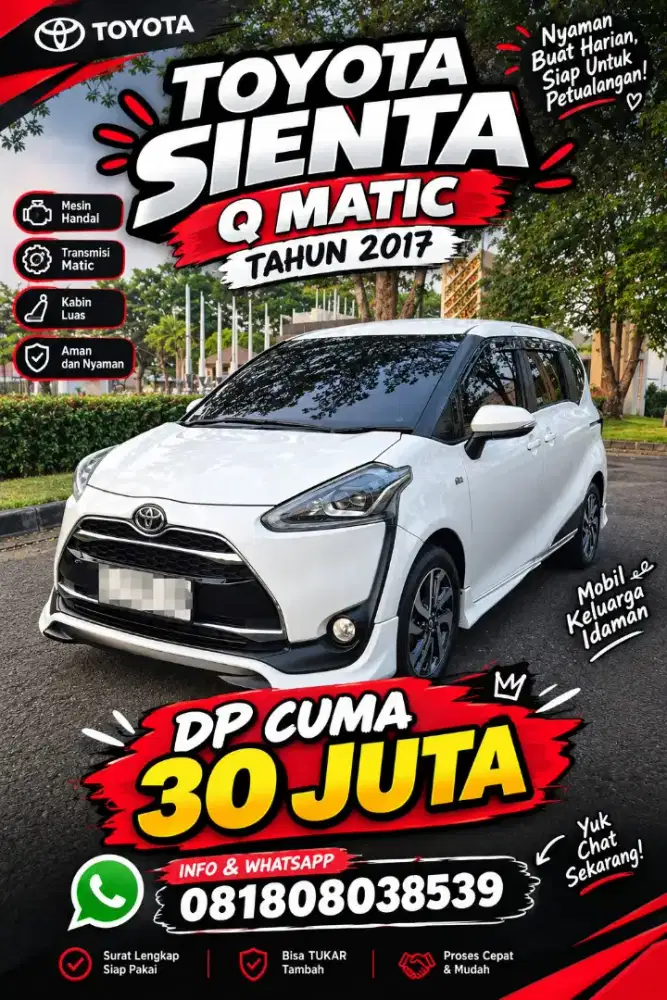 DP30Jt Toyota Sienta Q Matic 2017