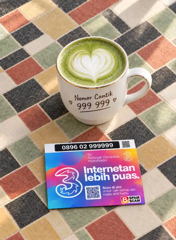 (bisa COD) PROMO Nomor CANTIK kartu TRI INDOSAT HOKI Hexa 999999 #1