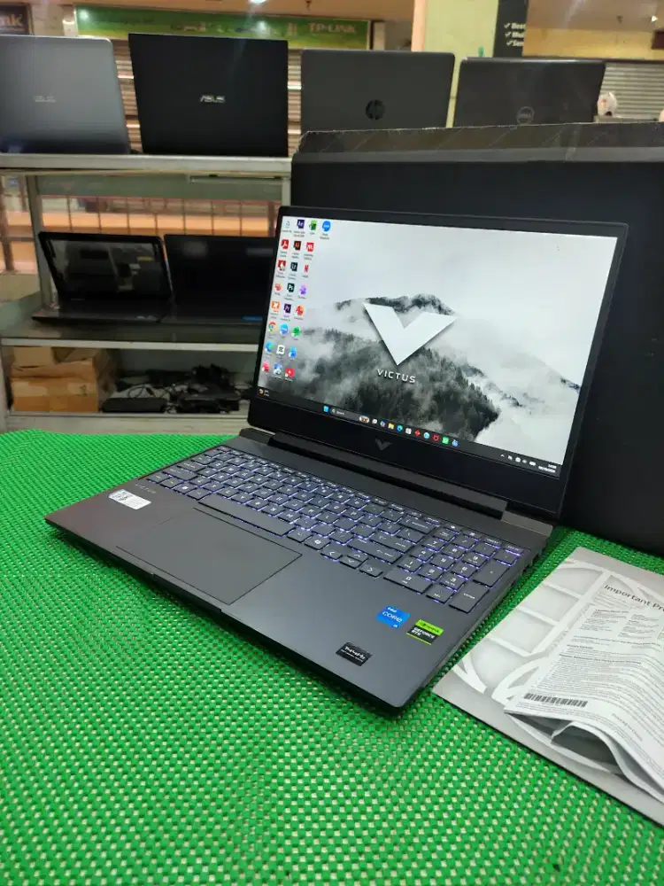 hp victus 15 fa2715tx i5 13420H rtx2050 16gb 512gb fullset garansiresm