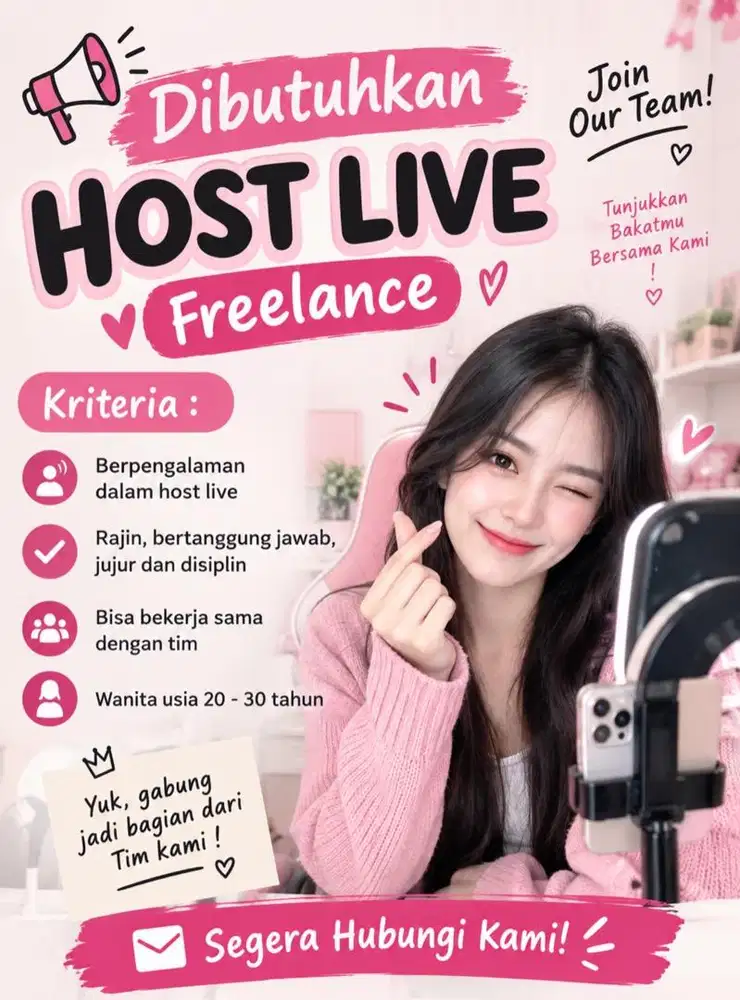 Host live (Freelance / serabutan)