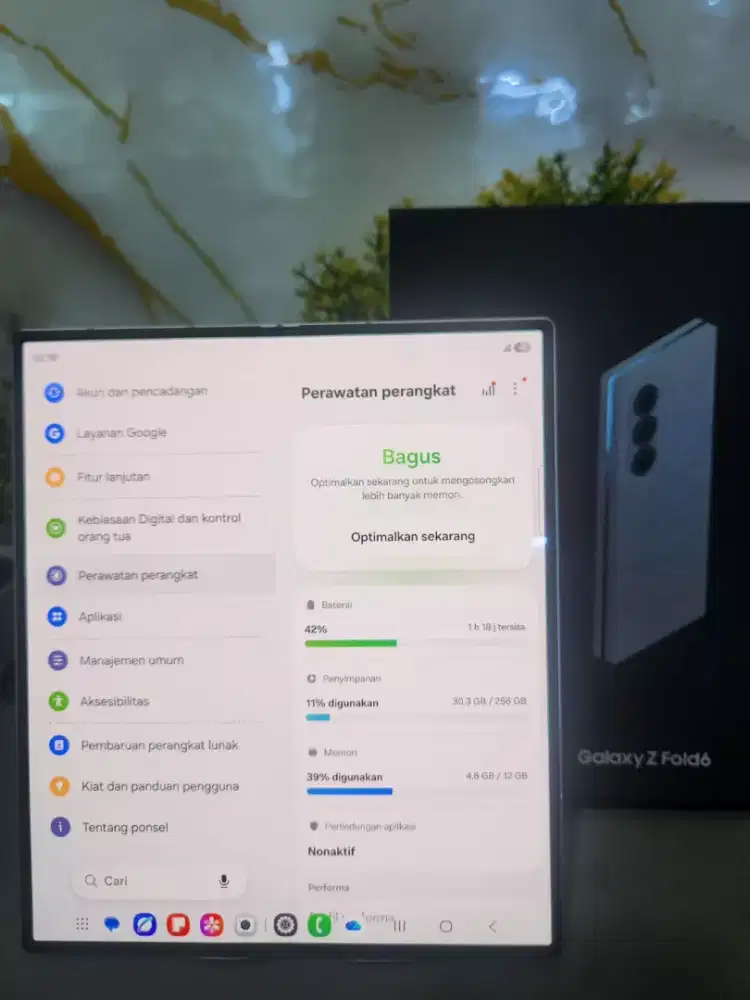 SAMSUNG Z FOLD 6 5G RAM 12/256GB ORIGINAL SEIN MULUS NORMAL

TAMPILAN