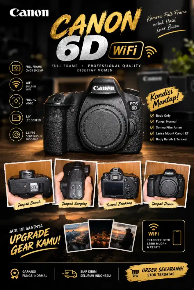 Kamera Canon 6D Wifi body only