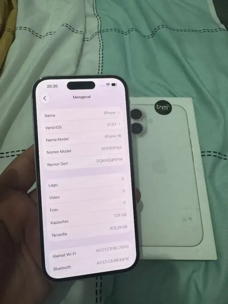 iPhone 16 128gb iBox white