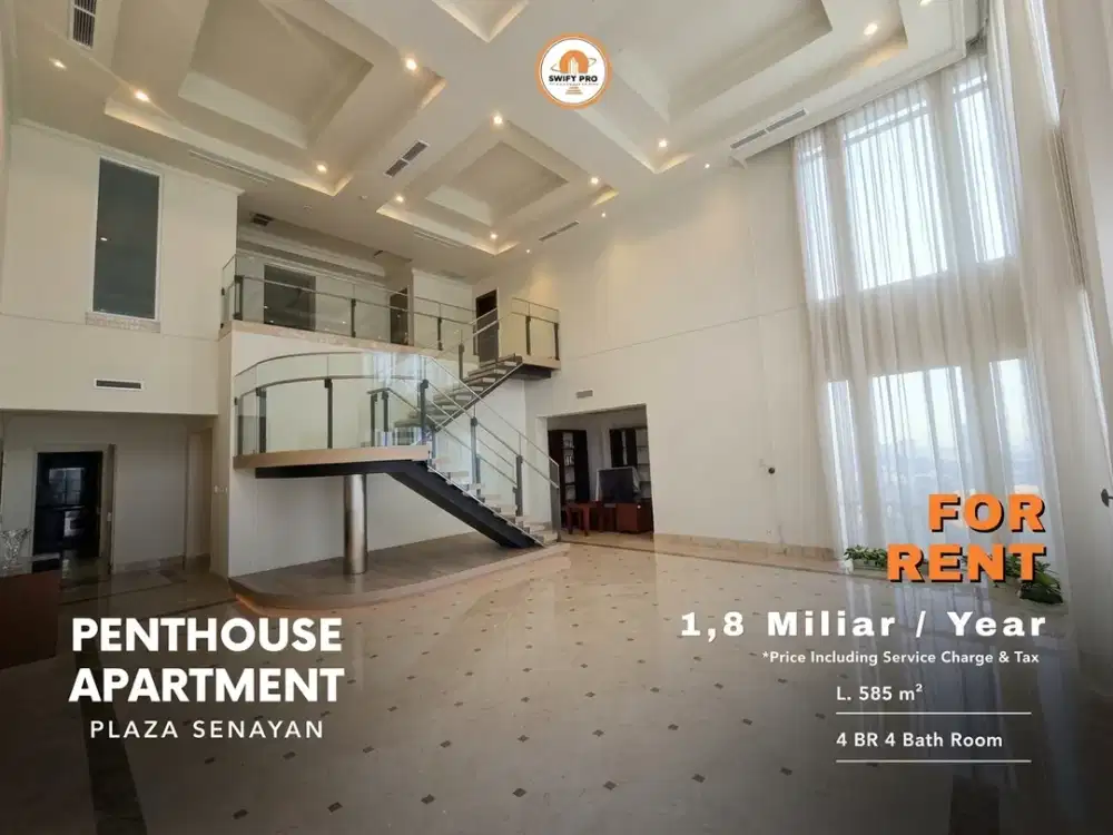 Apartemen Plaza Senayan Penthouse Dekat MRT City View