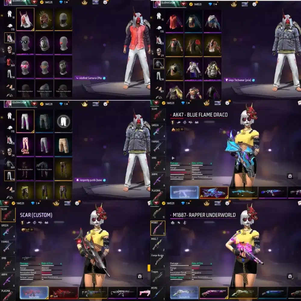 JuaL Akun FF spek sultan gg idaman Aman dan Tepercaya real 100% Asli
