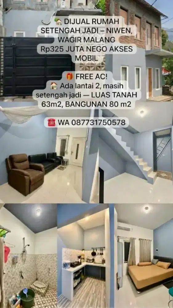 Rumah Siap Huni, Akses Mobil, Free AC