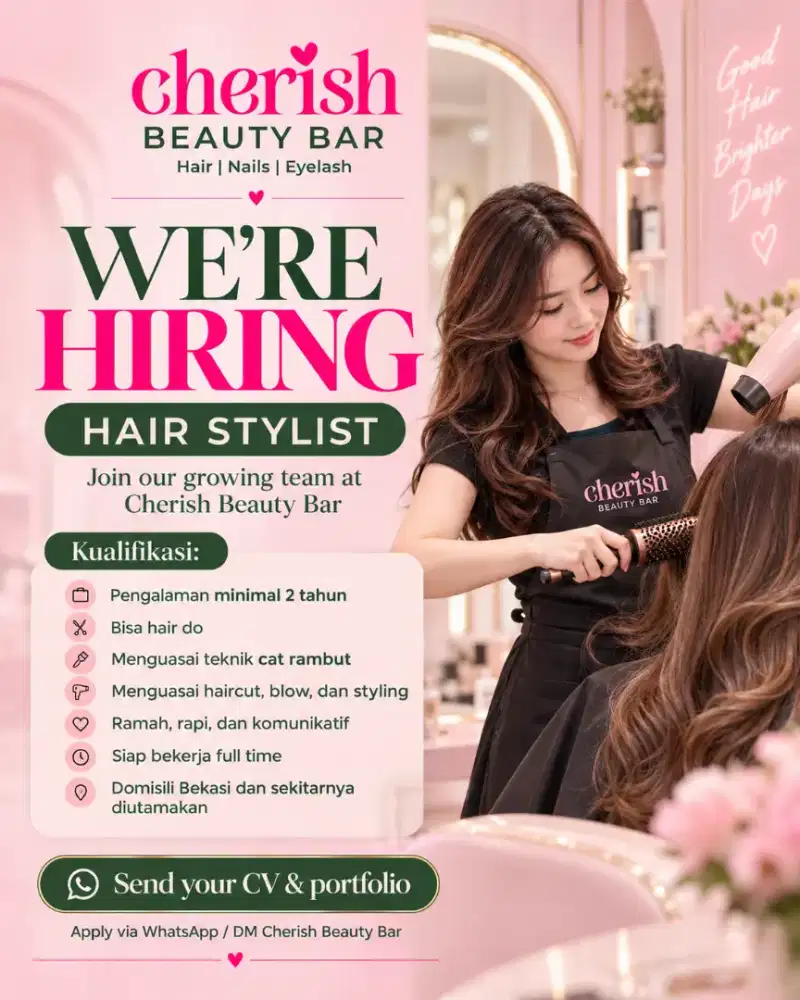 Lowongan: Pro Hair Stylist