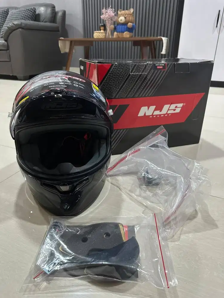 [TDK PERNAH DIPAKAI] NJS ZX-1R GT Solid - Full Face (B. BLACK)