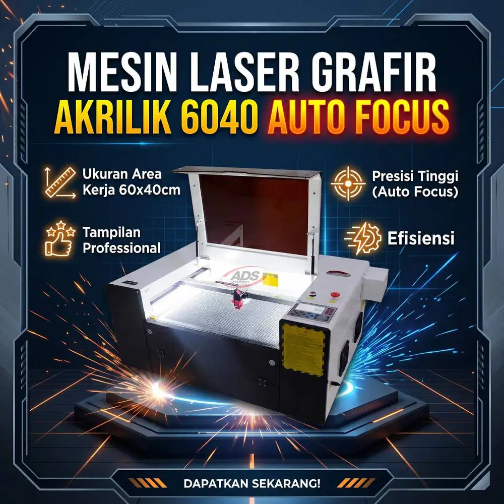 MESIN LASER GRAVIR ENGRAVING PREMIUM 6040 ( AUTO FOKUS )