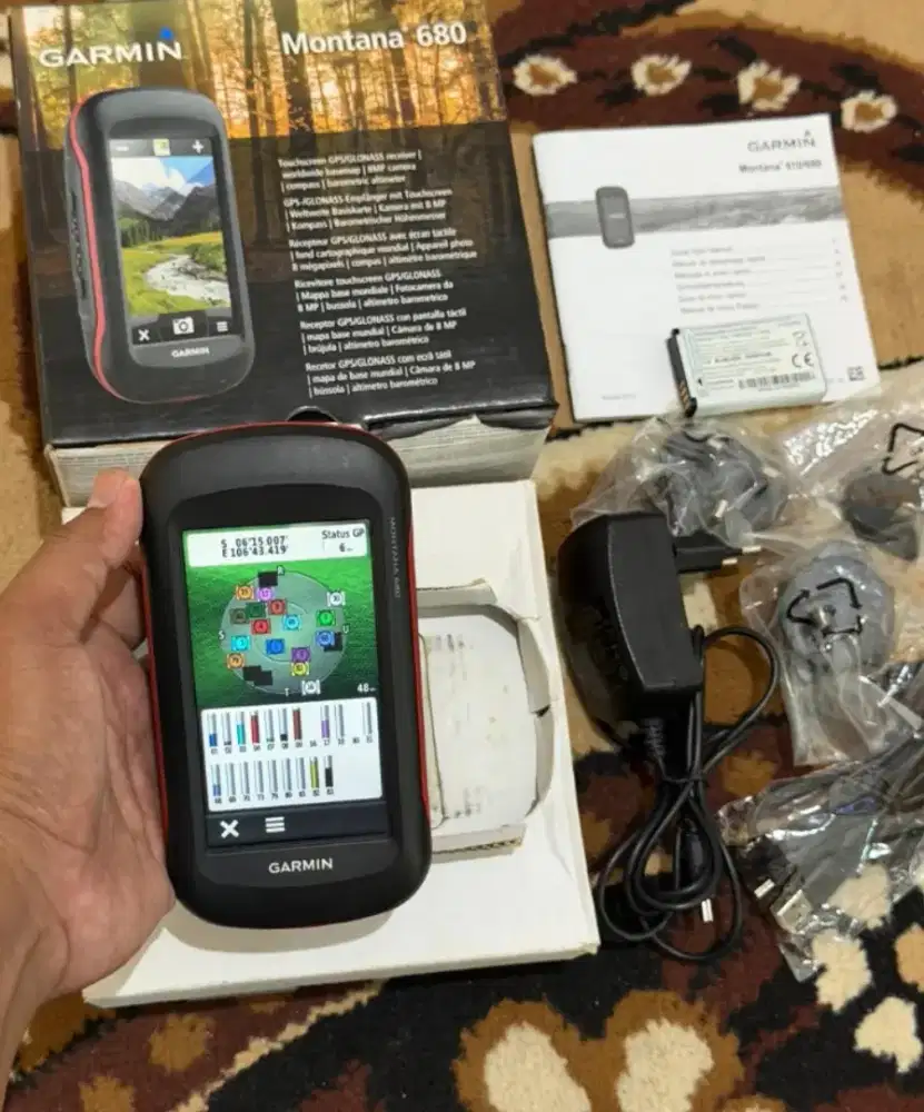 Gps Garmin Montana 680 Second Komplit Full Set Murah