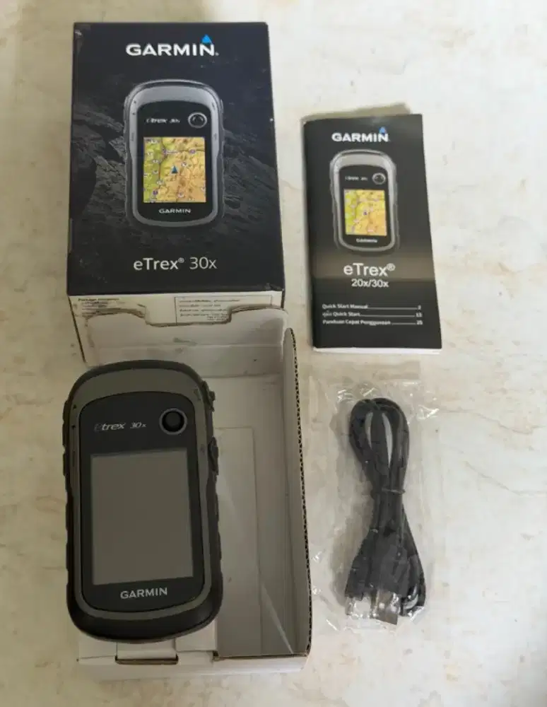 Gps Garmin eTrex 30x Kondisi Second Komplit Full Set Murah