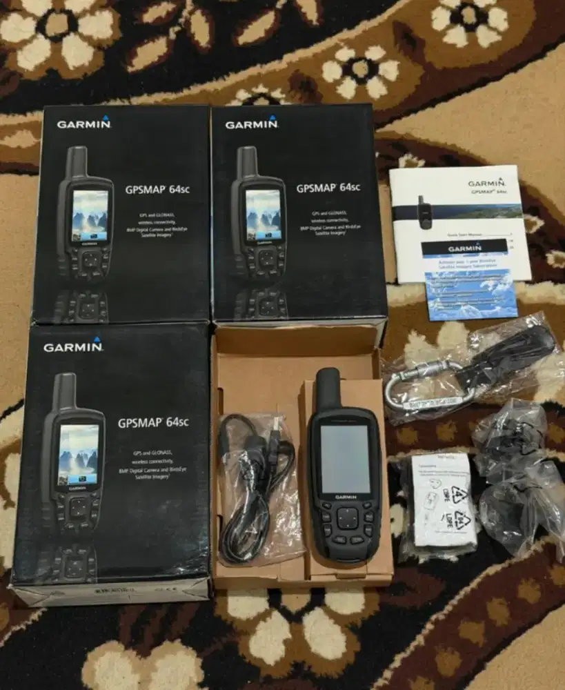 Gps Garmin Map 64sc Second Komplit Full Set Original Bergaransi