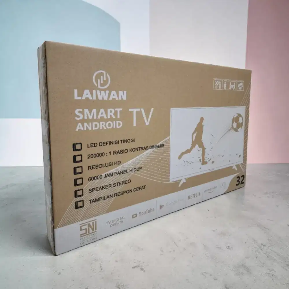 TV Smart Laiwan 32 inci terbaru - masih BARU segel bsa diantar