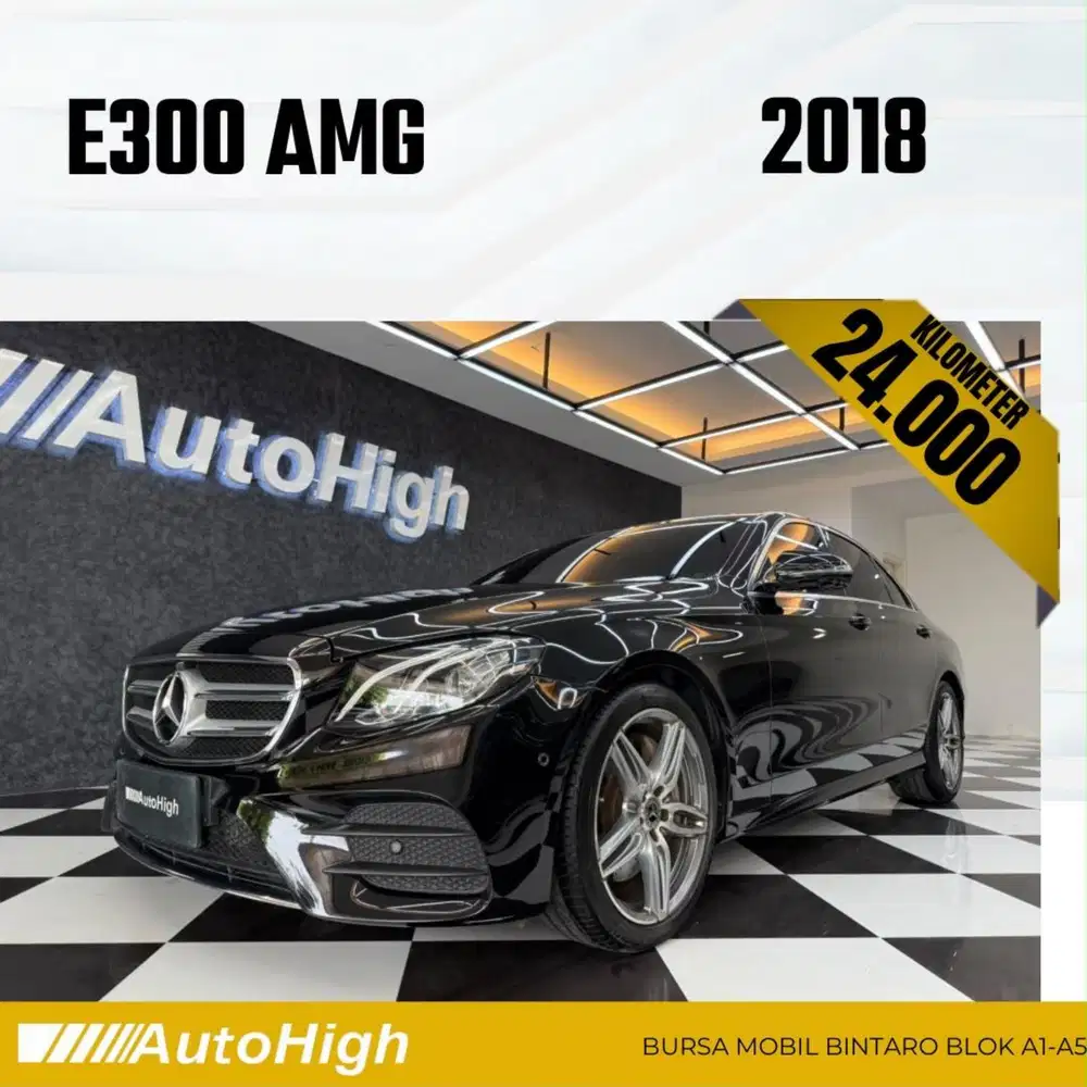 DP10% [Km24.000] E300 AMG 2018 Black Reg 2017 #AUTOHIGH