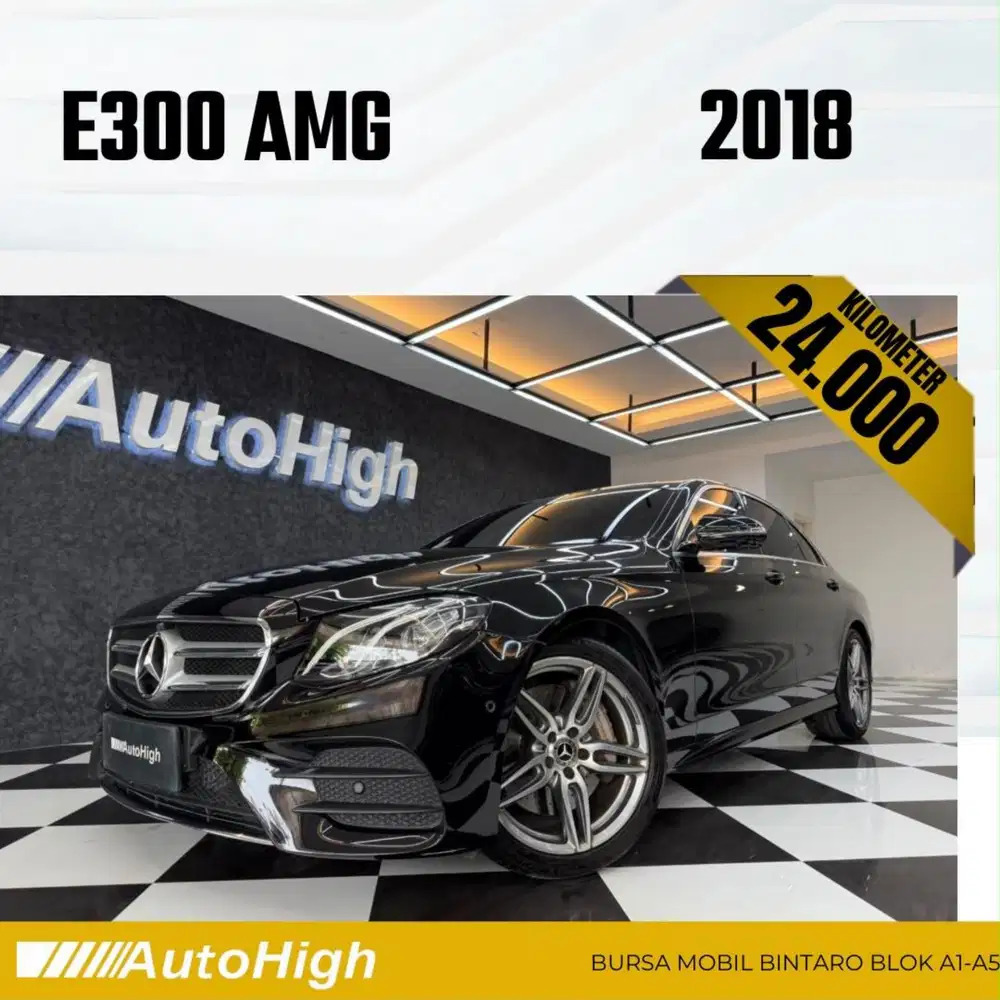 DP10% [Km24.000] E300 AMG 2018 Black Reg 2017 #AUTOHIGH