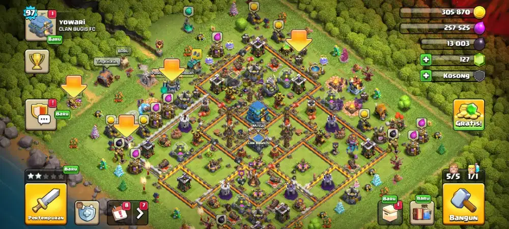 Akun game coc th 12