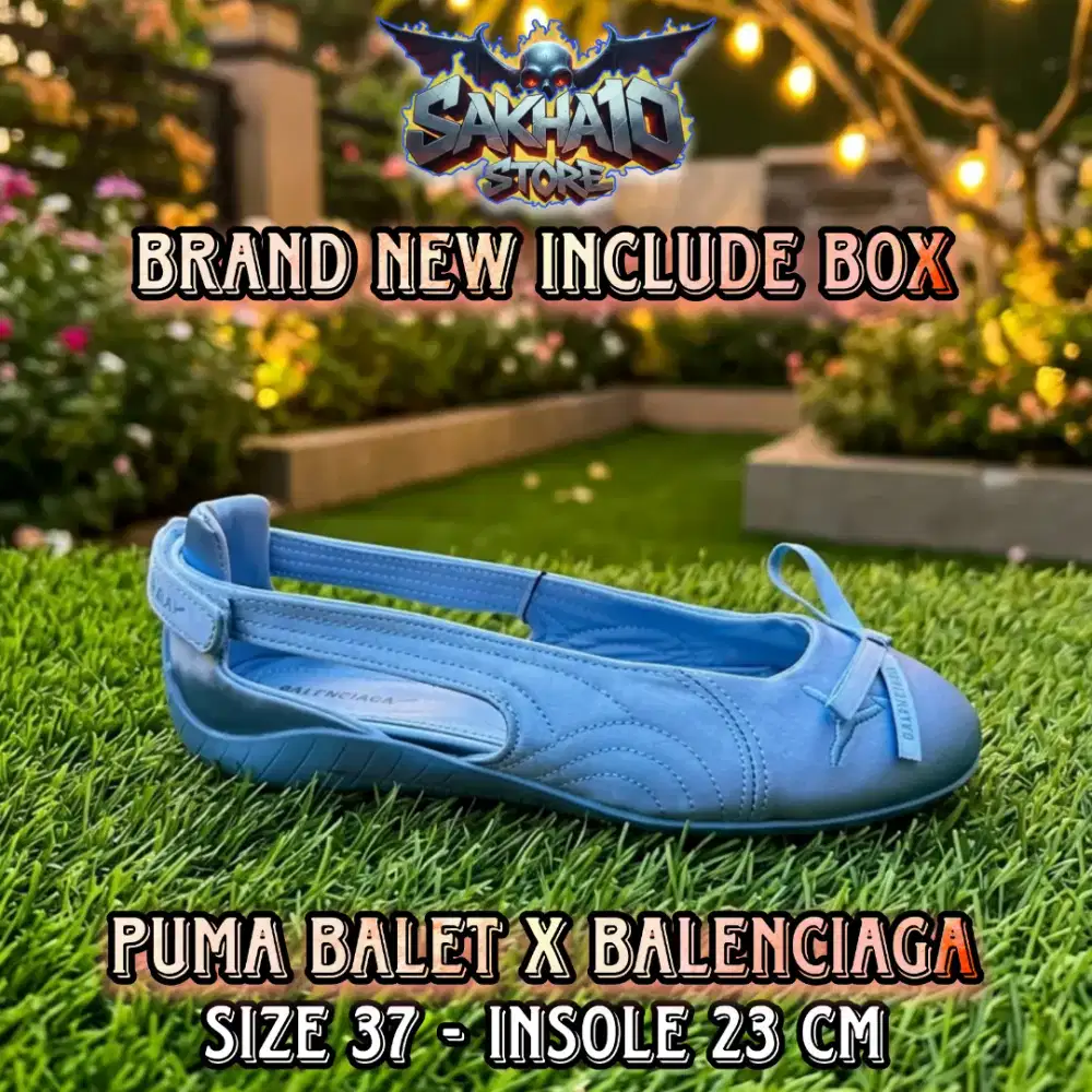 SEPATU SLIP ON WANITA PUMA BALET ICE BLUE CASUAL