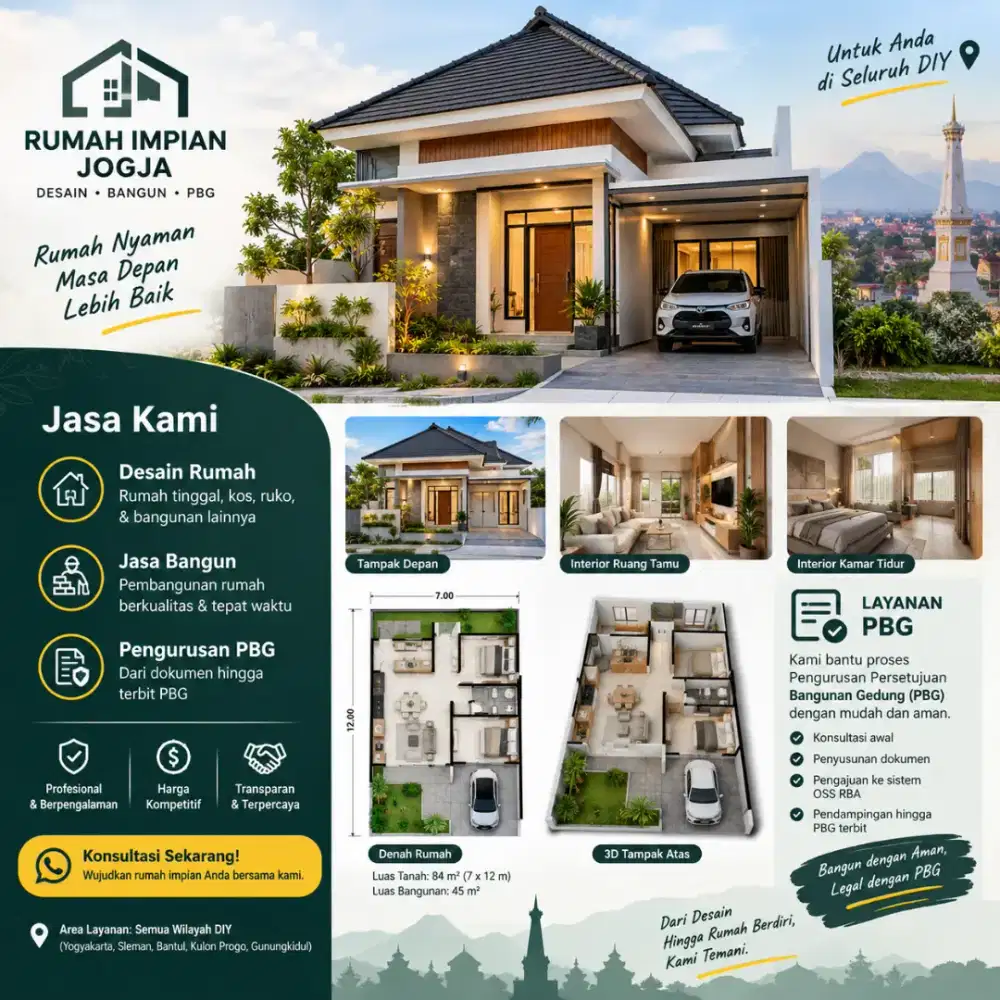 Jasa Urus PBG, Desain dan Bangun Rumah