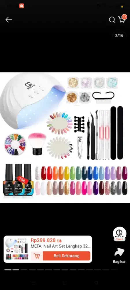 Mefa Nail Art paket 32Collors