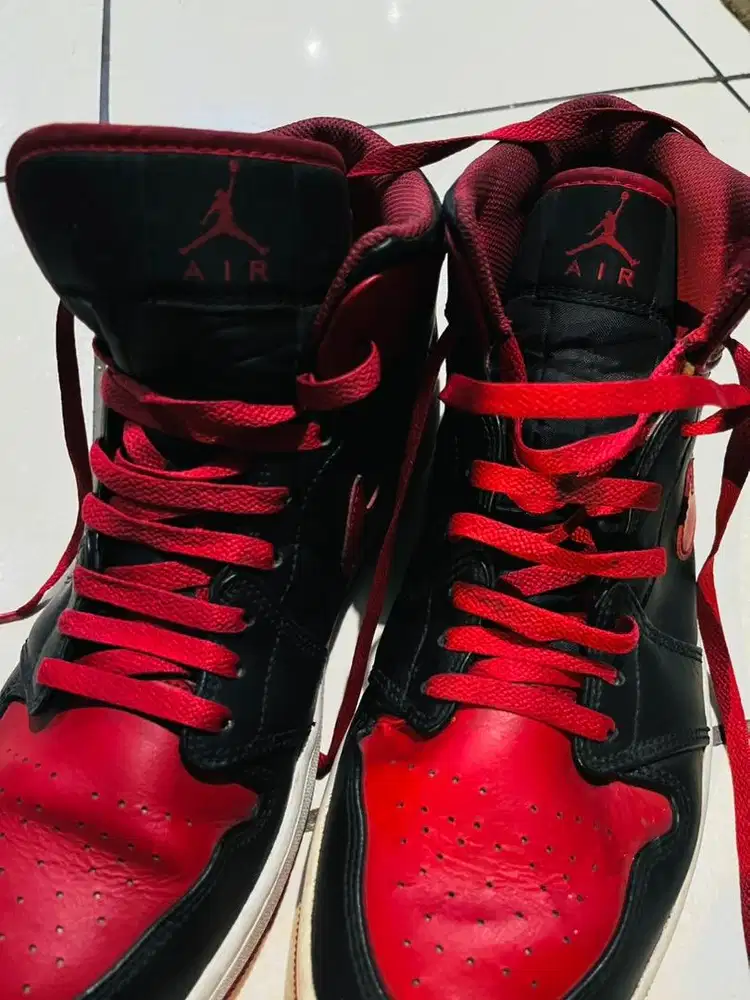 Sepatu nike 1 mid alternate bred original