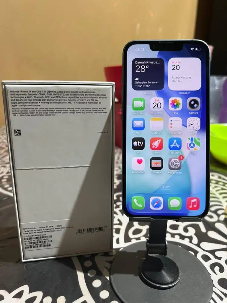 Iphone 14 128Gb istimewa mulus kartu lancar bebas reset