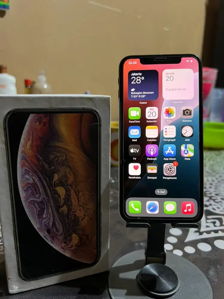 Iphone XS 256Gb Gold mulus kartu lancar bebas reset no minus
