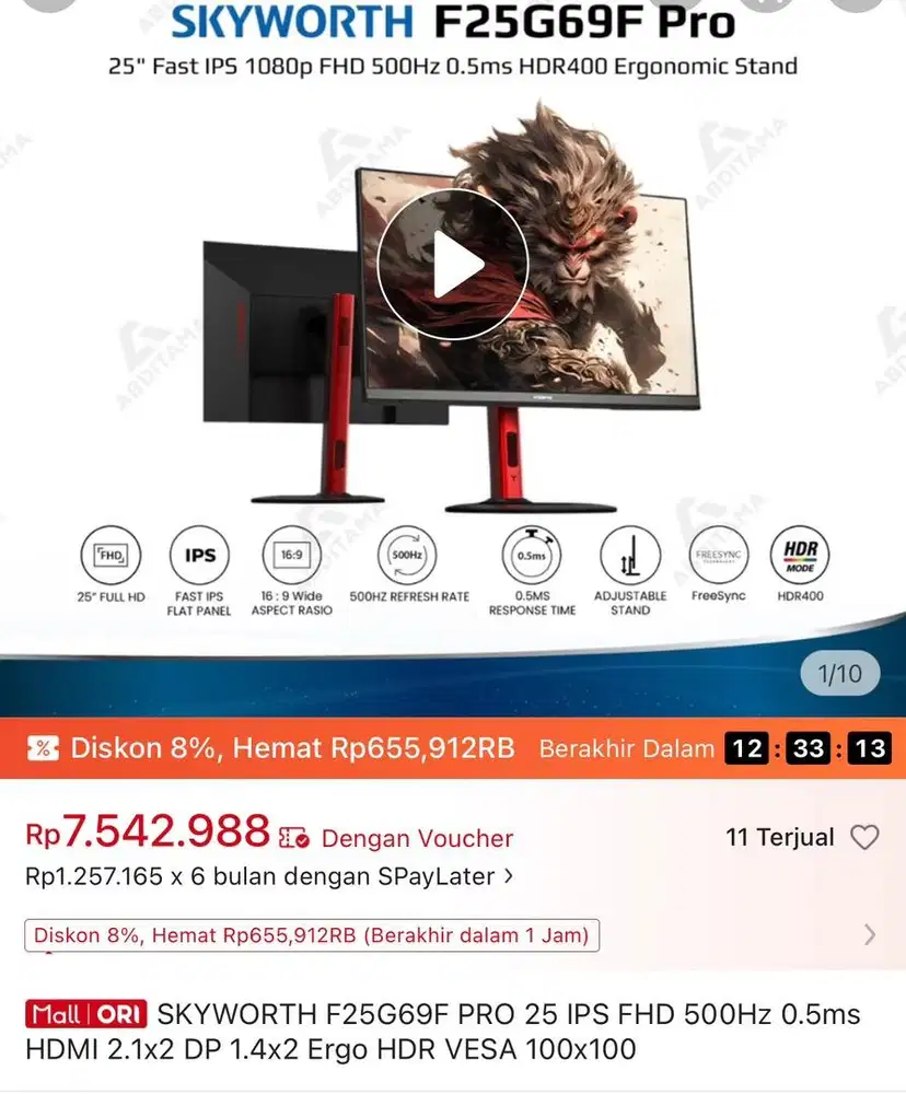 monitor gaming 500hz