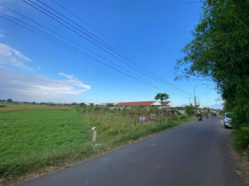 Tanah Komersil Seberang Pabrik Rosebrand di Wringinanom Gresik Dkt Driyorejo