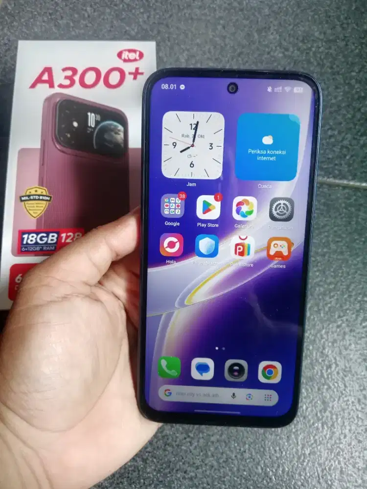 Itel A300 plus ram 6+6/128 fullset mulus baru 5 hari ada nota