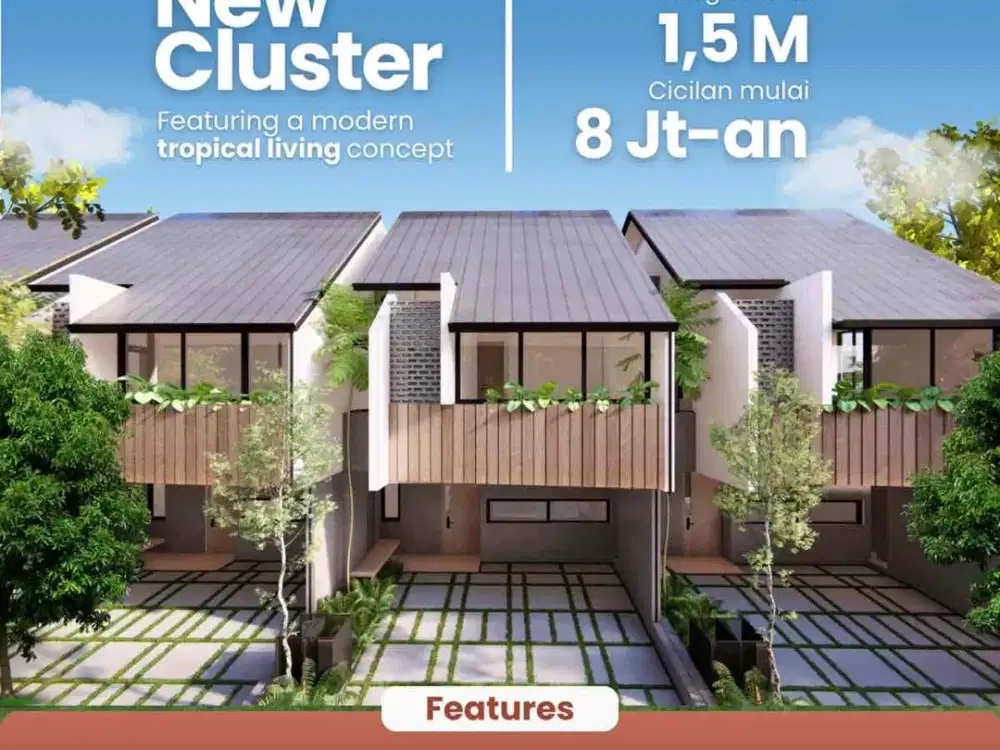 Dijual Rumah Modern Tropical (Hook) di Kawasan Bintaro, Cluster Eksklusif Hanya 21 Unit!