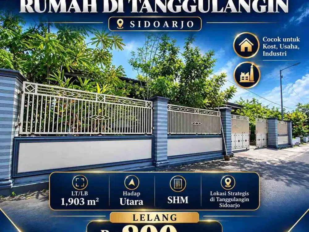 DIJUAL TERMURAH LEJANG RUMAH DI TANGGULANGIN SIDOARJO