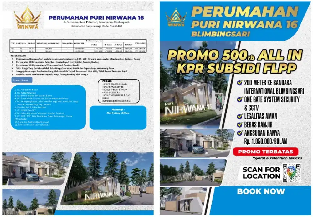 RUMAH SUBSIDI Rp. 500.000,- All In