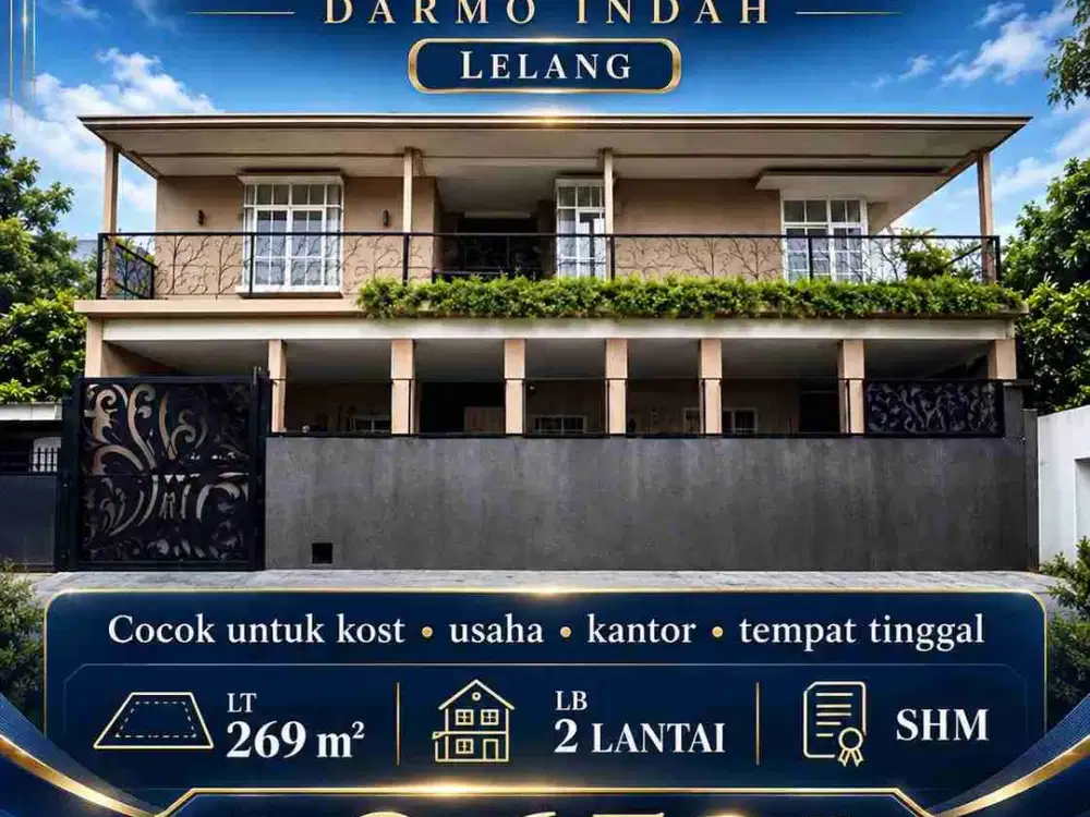 Dijual Murah Cepat Lelang Rumah Minimalis Modern di Darmo Indah