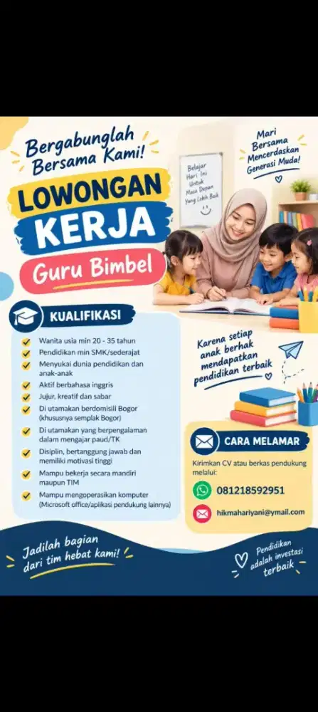 Tutor bimbel bintang junior