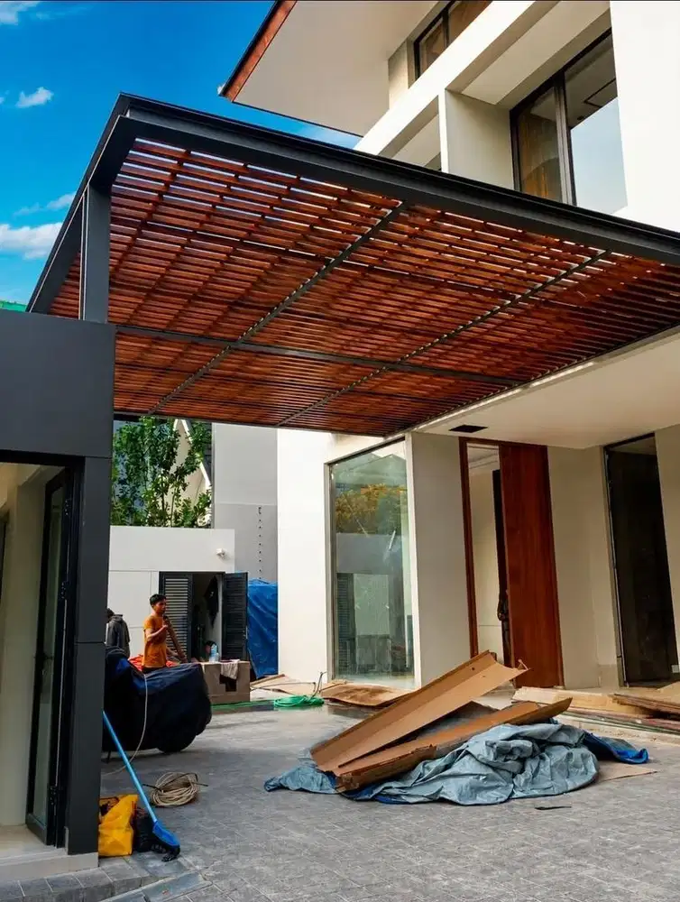 Kanopi solarflat kaca