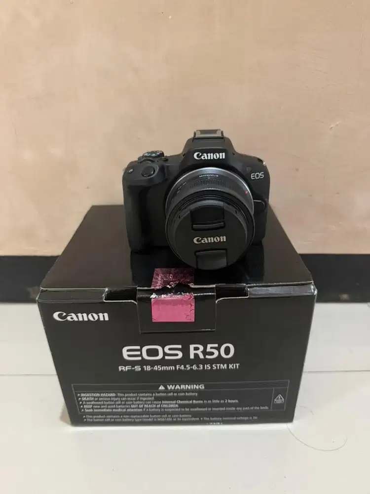 Canon Eos R50 Lensa Kit Fullshet Box Mulus likenew