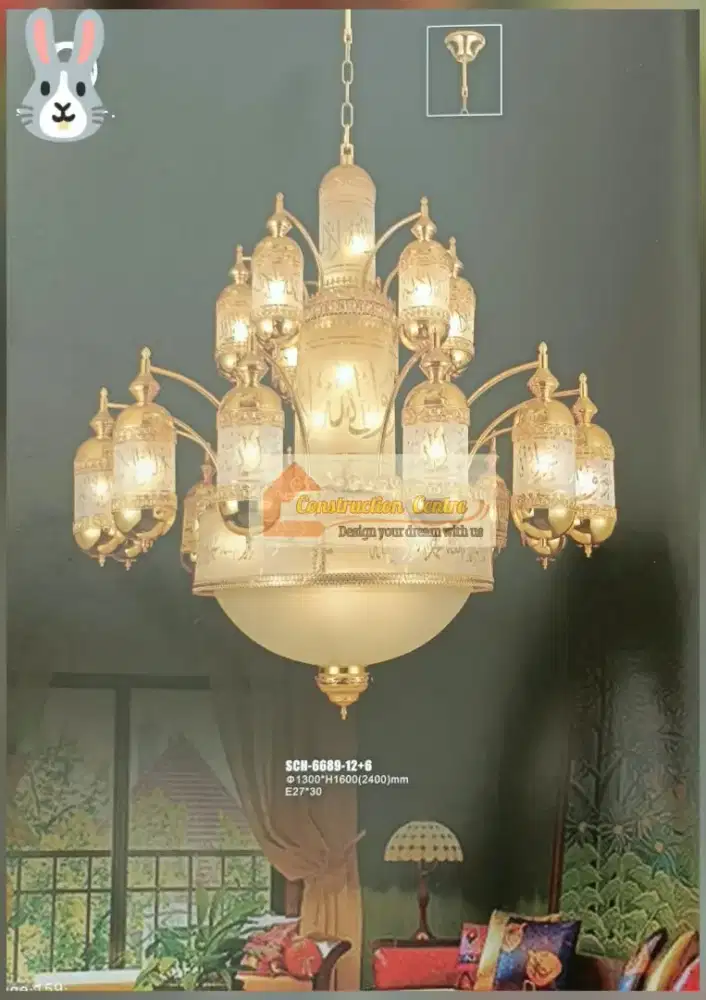 lampu crystal masjid