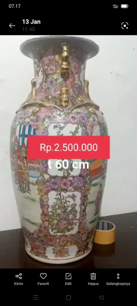 Gucci guci antik tingling 60 cm di bogor