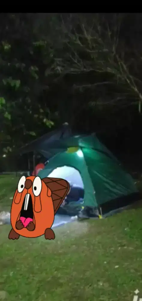 2 set tenda camping ukuran 4 dan 2 orang baru 1x pakai.