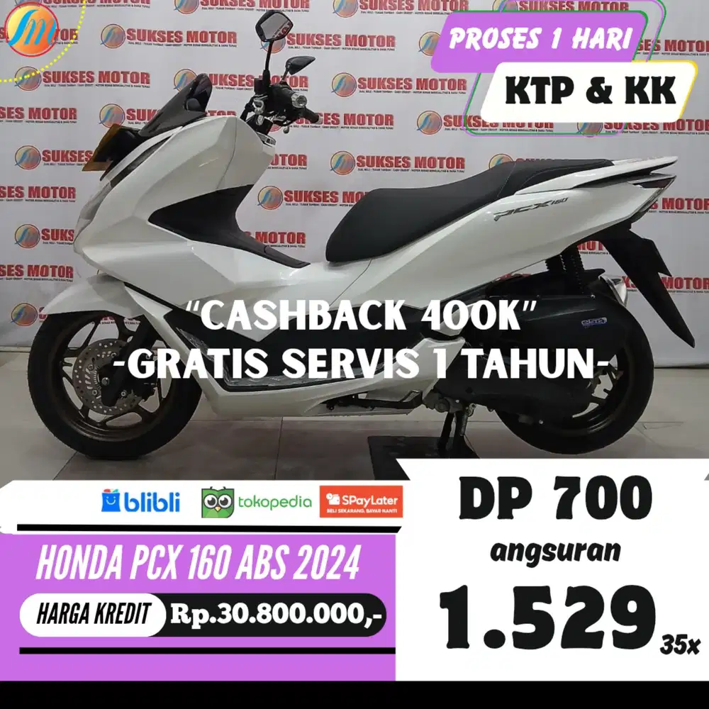 DP CUMA 700RB HONDA PCX 160 ABS 2024 ANGSURAN SANGAT RENDAH BERGARANSI