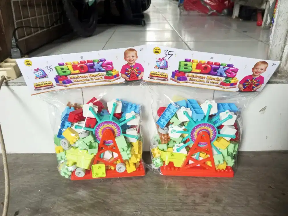 Mainan Anak Block Lego kincir  isi 100pcs